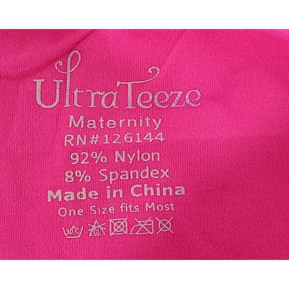 Ultra Teeze Maternity Hot Pink Tank Top One Size Lightweight Soft Stretchy - Picture 4 of 4